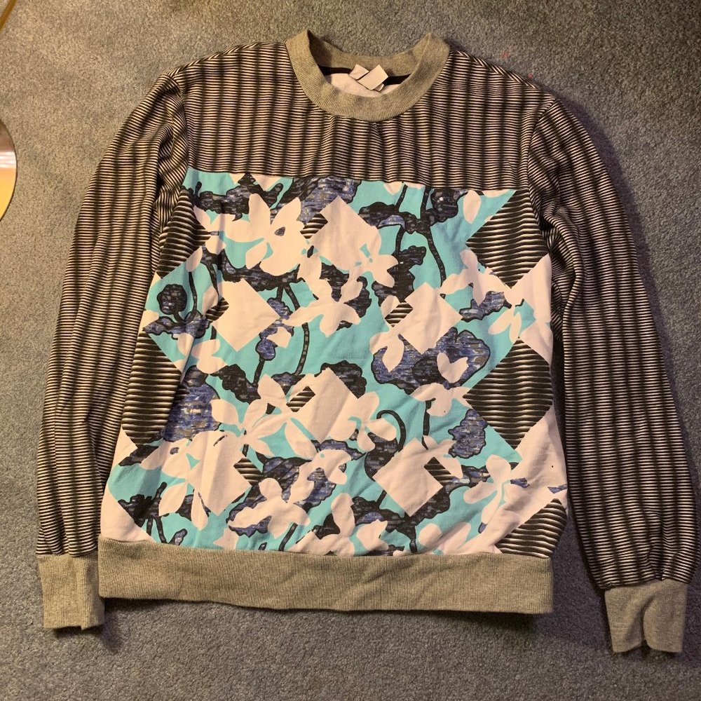 Fun floral and striped sweatshirt